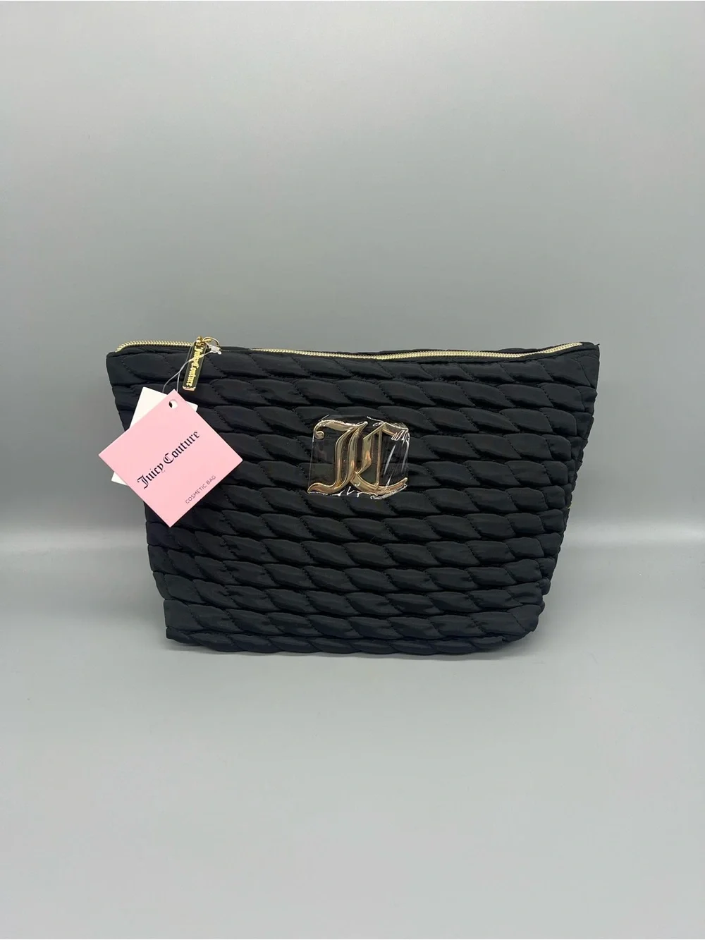 Juicy couture ruffled cosmetics bag
